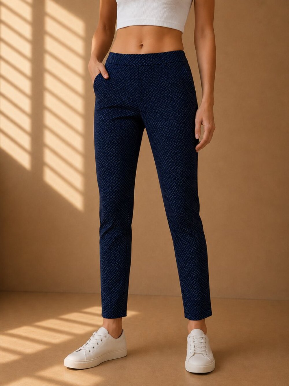 💙 2 for $20 💙 Tuff Athletics Blue Geometric Stretch Leggings Pants (Women’s S)